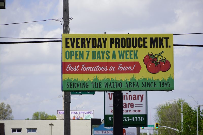 Everyday Produce Market billboard - Serving the Waldo Area Since 1985