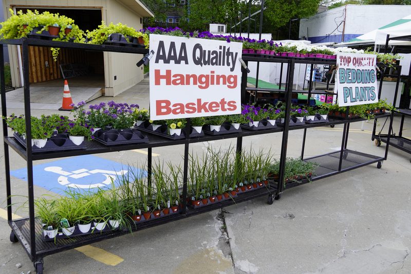 Outdoor flower and plant display rack